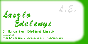 laszlo edelenyi business card