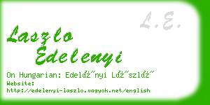 laszlo edelenyi business card